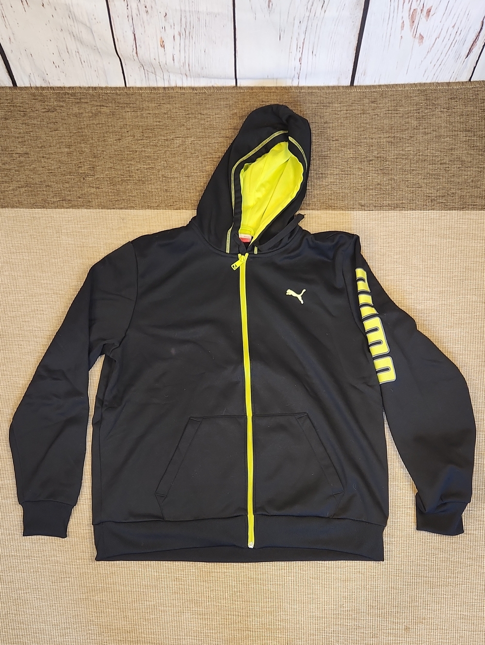 Puma Zip Up Hoodie Black XL